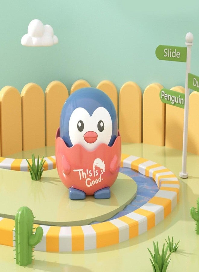 IndusBay® 1 Piece, Cute Sliding Duck Press & Release Inertia Press Run Slide Mini Cartoon Animal Wind Up Toys for Infant Toddler Boy Girl Toys for Kids, Blue - Image 5